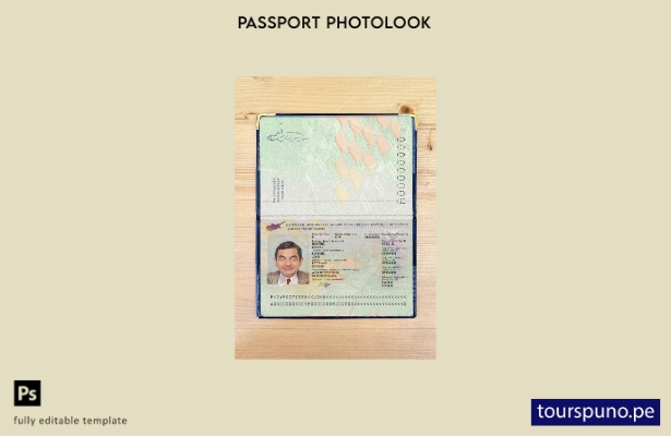 Plantilla de apariencia de foto de pasaporte de Chipre lista para imprimir